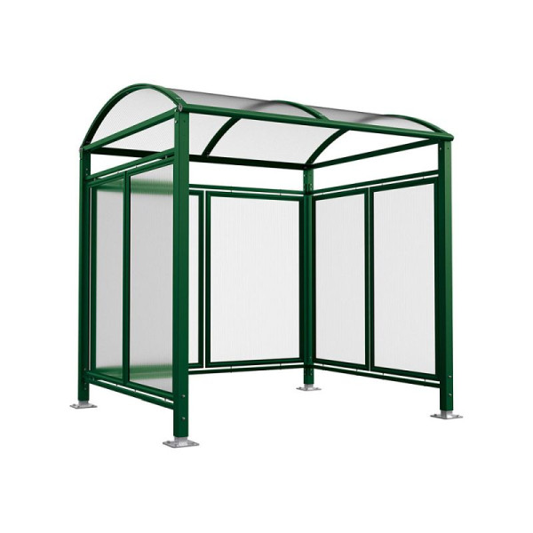 STEIN HGS PROCITY® Fahrradüberdachung Vierkantrohr „M” All-IN-ONE, Breite 2520 mm, Grün Ral 6005, 78356.0004