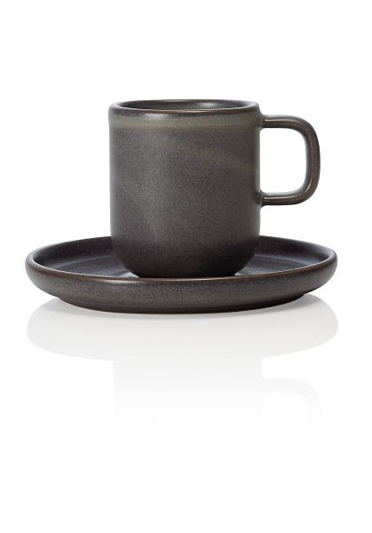 WAS Ober- und Untertasse, 0,09 L, Stone Grey, VE: 6 Stück, 452204009