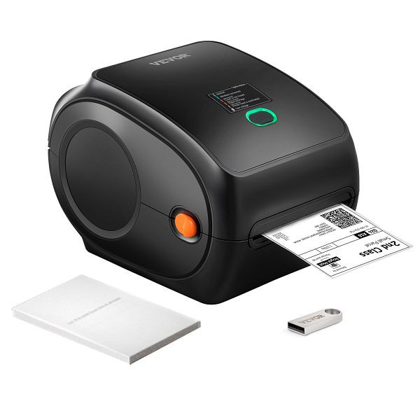 VEVOR Thermo Etikettendrucker Thermodrucker Etikettendrucker Bluetooth USB 300 DPI, BQDYJYTSYCLYO04UGV2