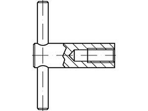 Knebelmuttern DIN 6305 Stahl 5 M 10 brüniert, fester Knebel eingepr. brün VE=S