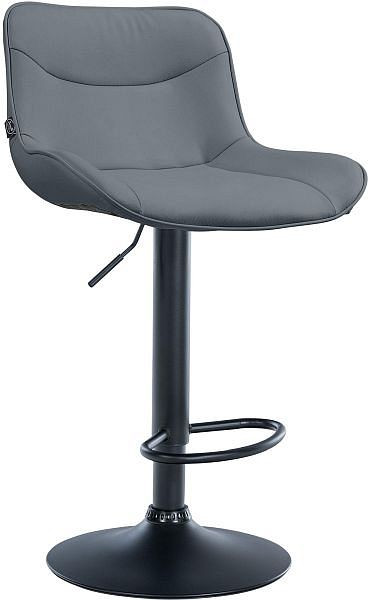 CLP Barhocker Vonore Kunstleder schwarz, grau, 323578