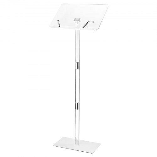 VEVOR Rednerpult aus Acryl (1,22 m), tragbarer Laptop-Tisch mit Buchklammern, verstellbar, für Klassenzimmer und Events, JT1BXSYKL43IMOQX2001V0