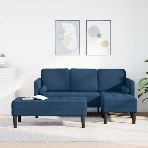 vidaXL Sofa Set, 2er Set, Blau 173 x 131 x 67 cm Stoff, 3329259