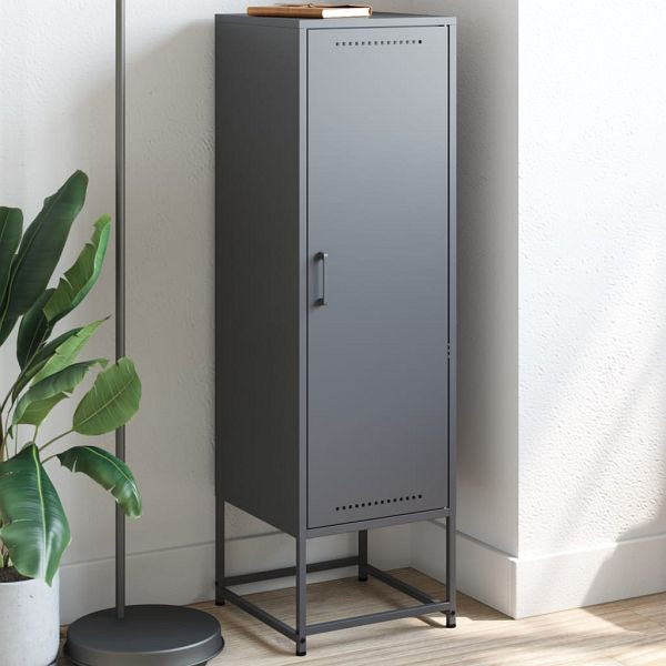 vidaXL Highboard Anthrazit 36x39x123 cm Stahl, Material: Stahl, 846526