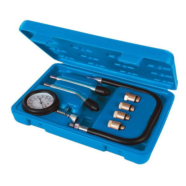 Silverline Kompressionsprüfer für Benzinmotoren, 8-tlg. Satz, 0–20,7 bar, 953656