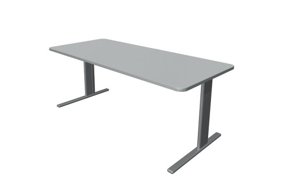 Kerkmann Schreibtisch Unic B 1800 x T 800 x H 750 mm, lichtgrau, (Montage), 11333911-1