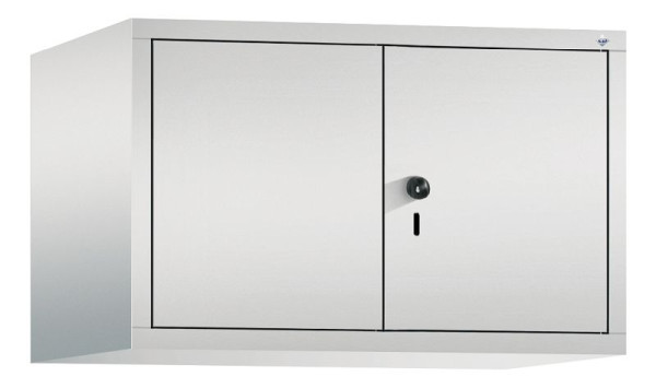 C+P Aufsatz-Garderobenschrank Evolo, 2 Abteile, H500xB810xT500 mm, Lichtgrau, 48092-22 S10002