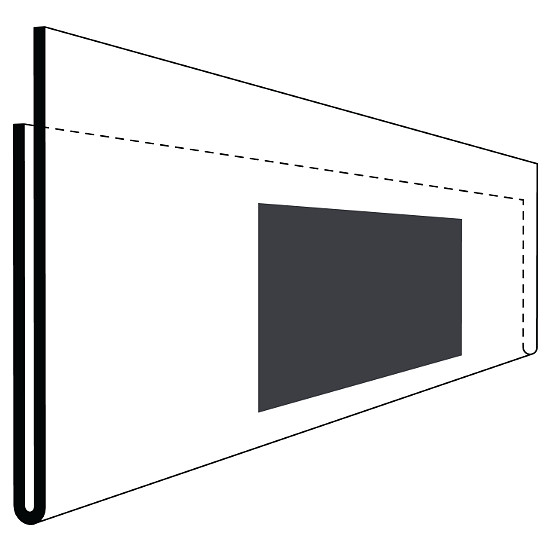 KROG Etikettenhalter magnetisch mit verkürzter Rückseite 210 x 60 mm, EHB210-60