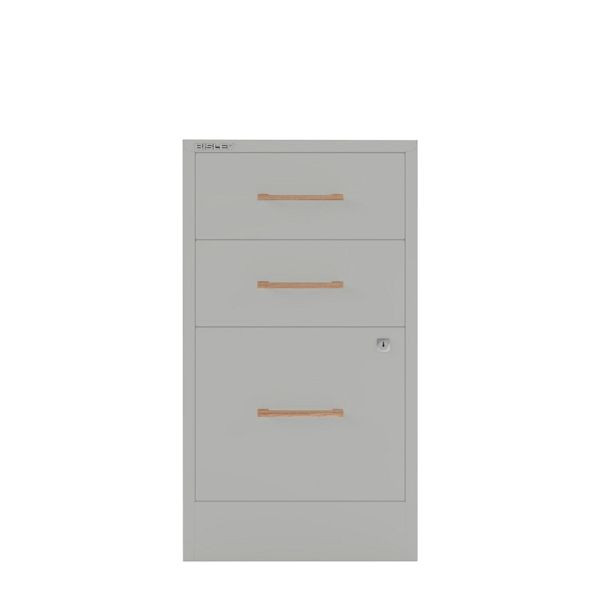 Bisley Home Filer, 2 Universal-, 1 HR-Schublade, Eichengriff, 355 silber, PFA3OH355