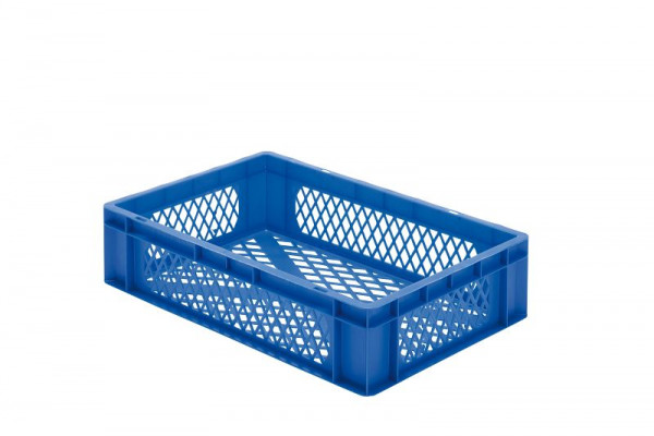 LA-KA-PE TK 600/145-2, Transport-Stapelkasten, grün, Wände und Boden durchbrochen, VE: 2 Stück, 07200 22 23