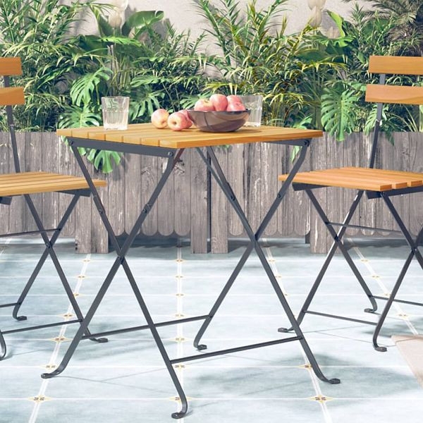 vidaXL Bistrotisch 55x54x71 cm Akazie Massivholz, 313158