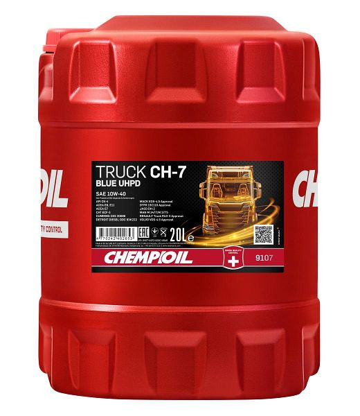 CHEMPIOIL Mehrbereichsöl 9107 CH-7 TRUCK Blue 10W-40, VE: 20 l, CH9107-20