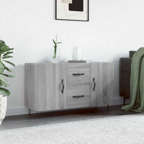 vidaXL Sideboard Grau Sonoma 100x36x60 cm Holzwerkstoff, 828170