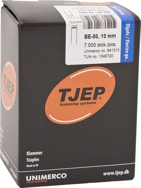 TJEP BE-80 10mm Klammer, verzinkt Box 7.500 Stück, Klammern, 841310