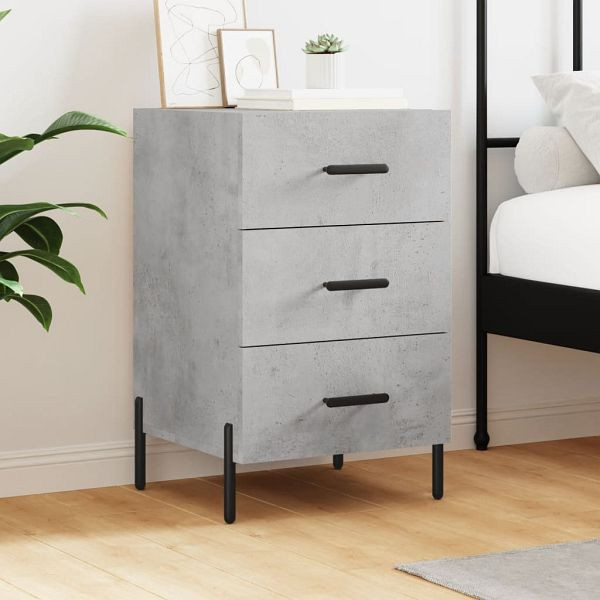 vidaXL Nachttisch Betongrau 40x40x66 cm Holzwerkstoff, 827672