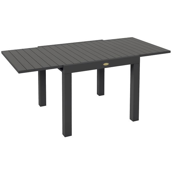 Outsunny Gartentisch Outdoor-Tisch, wetterbeständig, 162 x 80 x 75 cm, Grau, 84G-368V00GY
