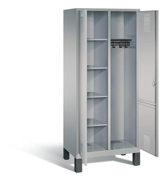 C+P Putzmittel-Spind Evolo, H1850xB810xT500mm, Farbe: Weißaluminium, 48060-22 S10078