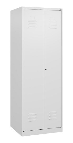 C+P Umkleidespind Classic PLUS SW, 2 Abteile, 1700x600x500mm, 9016/9016, Zylinderschloss, 0800027-20 S10025