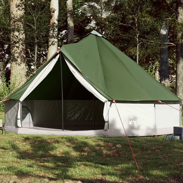 vidaXL Tipi-Familienzelt 12 Personen Grün Wasserdicht, 94591