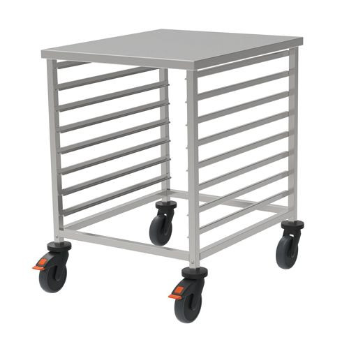 Rieber GN-Regalwagen 2/1 niedrig - Abweiserrollen, Höhe 845 mm, 88040105