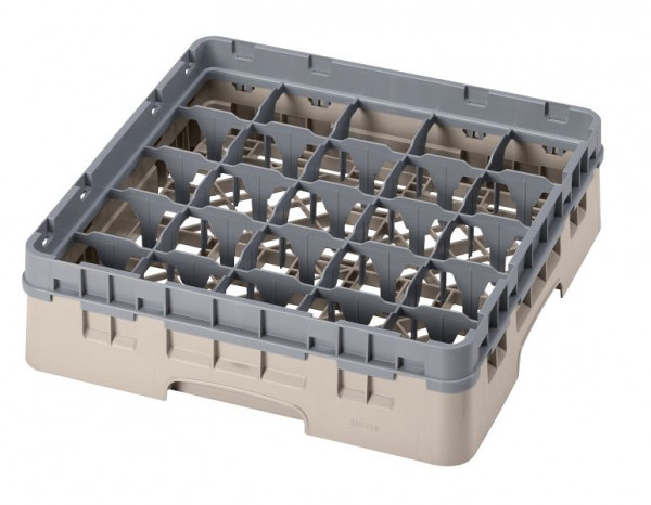 Cambro Spülkorb mit 25 Fächer Camrack® 9,2 cm Beige, 25S318184