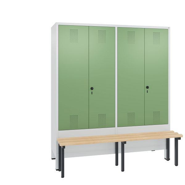 C+P Spind Evolo, 4 Abteile, H1850xB1590xT815 mm, Grau/Resedagrün, 48032-42 S10270