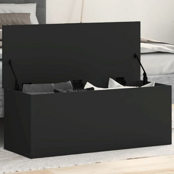 vidaXL Truhe Schwarz 90x35x35 cm Holzwerkstoff, Aufbewahrungslösung, 840682
