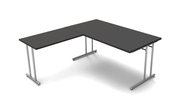 Kerkmann Winkelarbeitsplatz, Start Up, B 1600 mm x T 1800 mm x H 750 mm, Farbe: anthrazit, 11437513