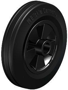 Blickle VPP 160/20G Rad aus Vollgummi, Schwarz, 13789