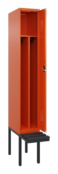 C+P Spind Evolo PLUS, 1 Abteile, 2120x300x815mm, 2004/2004, Haken 4, Zylinderschloss, Material Sitzfläche Kunststoff, 0490407-10F S10103