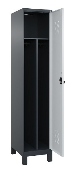 C+P Spind Evolo PLUS, mit Füßen, 1 Abteil, 1950x400x500mm, 7016/7035, Verschluss Drehriegel, 049010-12F S10017