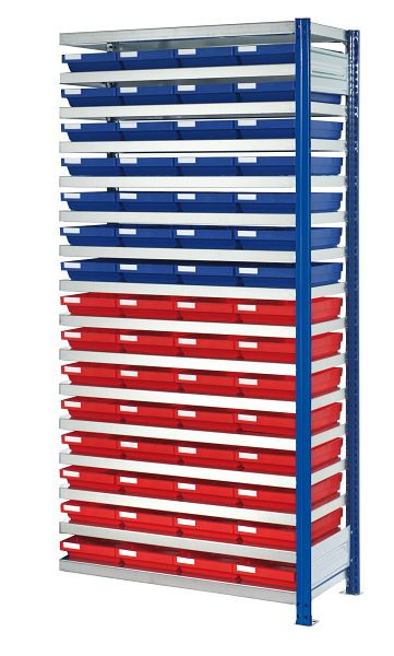 Kappes RasterPlan Steckregal mit Regalkästen Modell 21, 2000 x 1000 x 300 mm, Anbaufeld, Inklusiv 60 Stück Größe 320, 5208.02.4521
