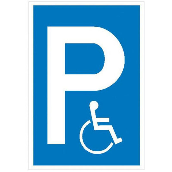 Stein HGS Parkplatzschild, Behindertenparkplatz, 150 x 250 mm / Kunststoff (Polystrol), 41.5137