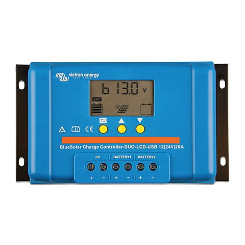 Victron Energy Solarladeregler BlueSolar PWM DUO-LCD & USB 12 / 24V-20A, 321953