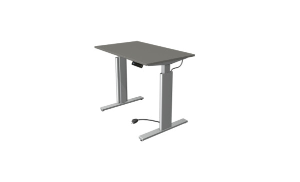 Kerkmann Sitz-/Stehtisch Move 3 silber, B 1000 x T 600 mm, elektrisch höhenverstellbar von 720-1200 mm, grafit, (Montage), 10231312-1