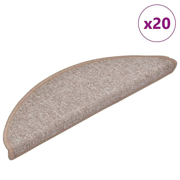 vidaXL Stufenmatten 20 Stk. Hellbraun 56x17x3 cm, 3365783