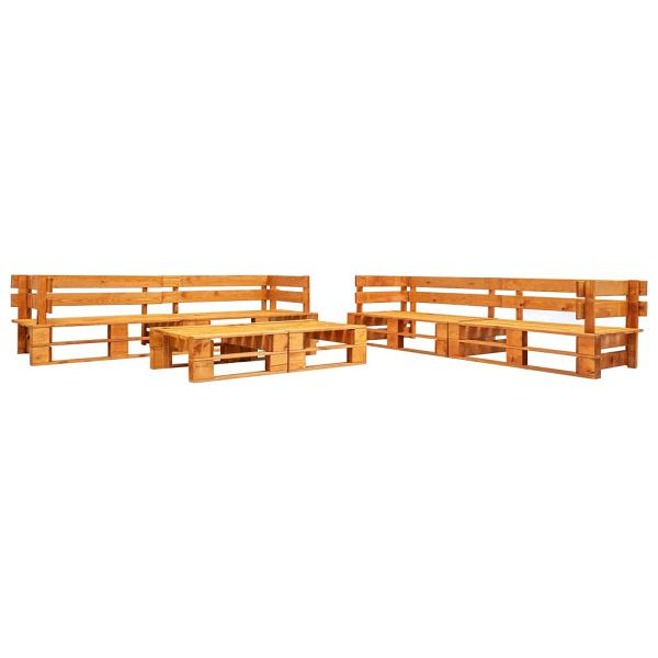 vidaXL 6-teilig Garten-Lounge-Set aus Paletten Holz Honigbraun, 277469