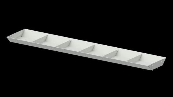 ANKE Werkbänke Ablage oben Systemaufbau, 1250 x 49 mm (AM 1211), RAL 7035, 960.851