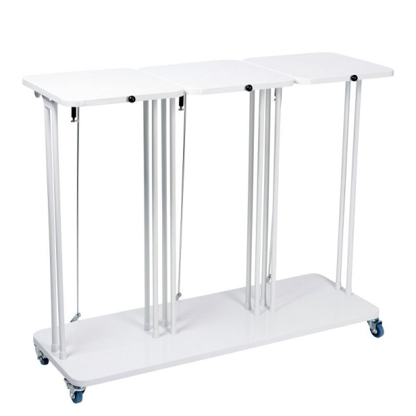 STEIN HGS Mülleimer Combo mit deckel, weiß, Stahl, 83639.0001