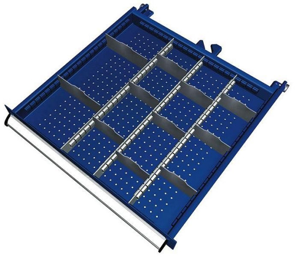 KLW Einteilungsmaterialsatz für Schubladen Fachhöhe 50 mm in SEA - Schrank, Schrankgröße 572 x 605 mm B x T, B03, SEA-B03-032