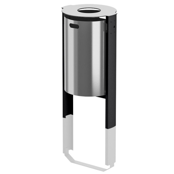 Stein HGS Abfallbehälter 'City 450', ohne Ascher, zur Wandmontage, RAL 7016 anthrazitgrau, ohne Farbe, 36669-1-10