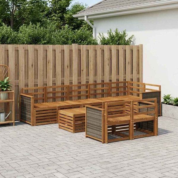 vidaXL Sofagarnituren Massivholz Akazie, 3384525, 8721288692641