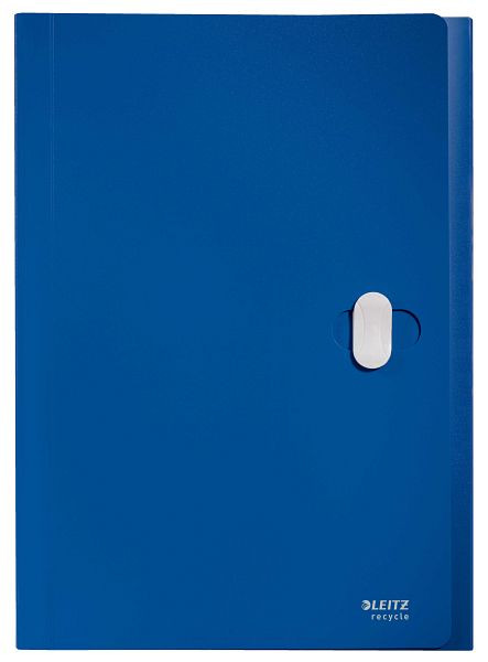 LEITZ 4624 Fächermappe Recycle, A4, 5 Fächer, 250 Blatt, PP, klimaneutral, blau, 4624-00-35
