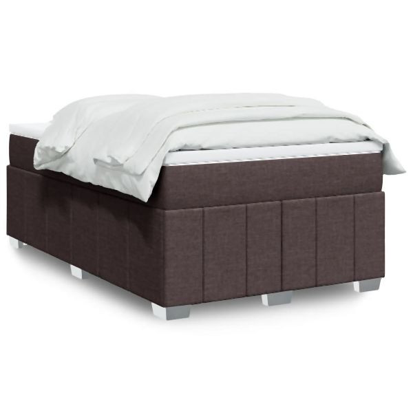 vidaXL Boxspringbett mit Matratze Dunkelbraun 120x190 cm Stoff, 3285459
