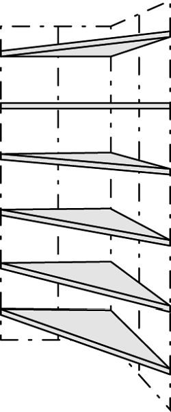 Kerkmann Außenecke Libra, T 560 mm, 6 StahlBöden, lichtgrau, 52112911