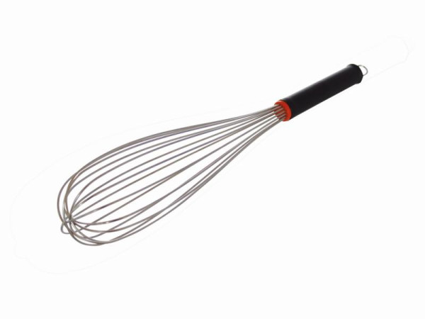 Schneider Rührbesen 16 Drähte Edelstahl, 400 mm, Griff Nylon Polyethylen schwarz mit Aufhänger, 170073