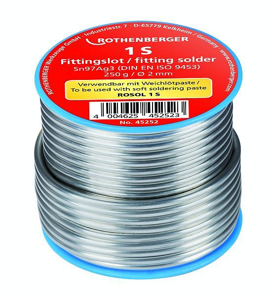 Rothenberger Fittingslot 1S, 3mm, 250g, Spule, 45250, 4004625452509