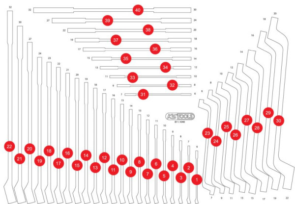 KS Tools Leere Schaumstoffeinlage zu 811.1040, 811.1040-97