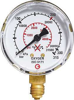 Iwetec Einzelmanometer Sauerstoff, 553315