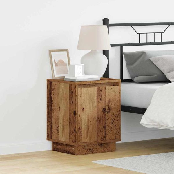 vidaXL Nachttisch mit 2 pcs Altholz 39 x 34,5 x 50 cm Holzwerkstoff, 869607